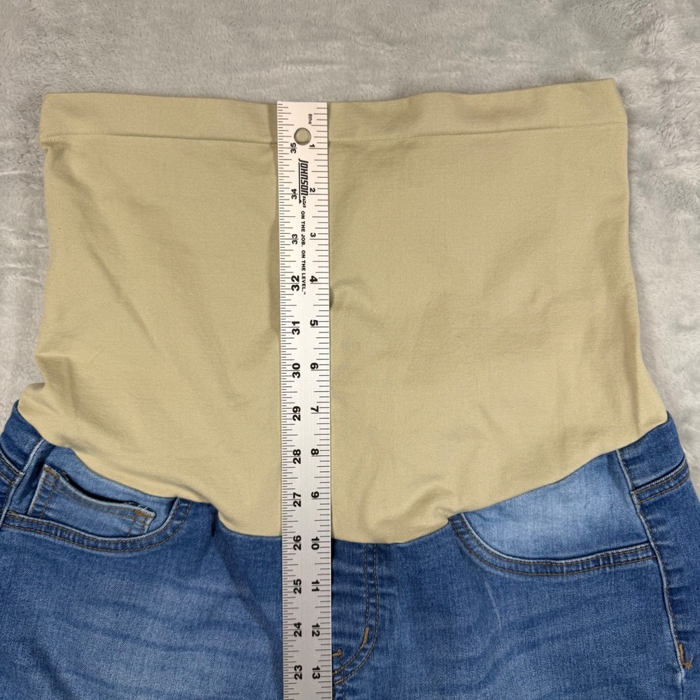 Bella Vida Maternity Skinny Jeans Medium Wash Full Belly Panel Size M RN112642 - Picture 3 of 10